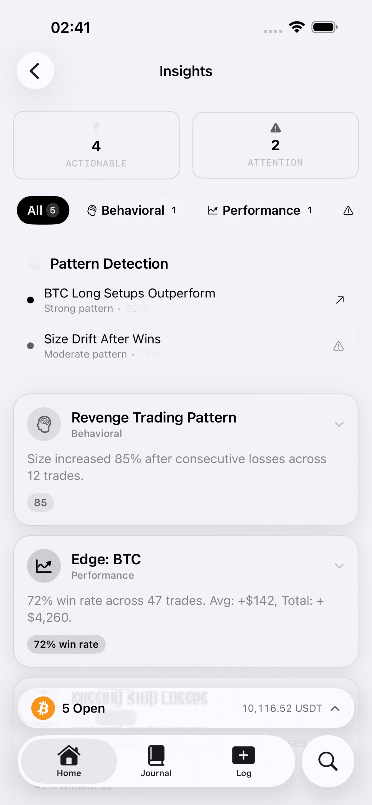 Behavioral pattern detection